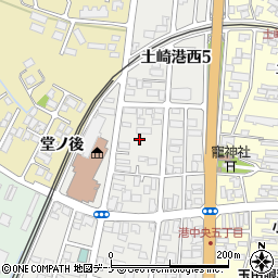 秋田県秋田市土崎港西5丁目4周辺の地図