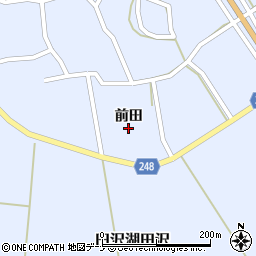 秋田県仙北市田沢湖田沢前田周辺の地図