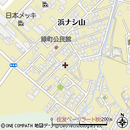 秋田県秋田市土崎港相染町浜ナシ山周辺の地図