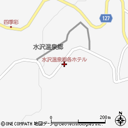 水沢温泉郷各ホテル周辺の地図
