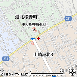 ほっともっと 土崎港北店周辺の地図