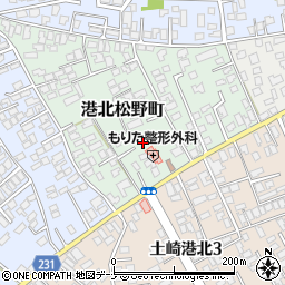 秋田県秋田市港北松野町2周辺の地図