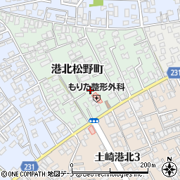 秋田県秋田市港北松野町2周辺の地図