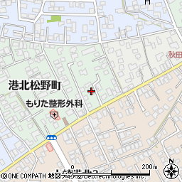 秋田県秋田市港北松野町10-70周辺の地図