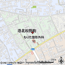 秋田県秋田市港北松野町9-18周辺の地図