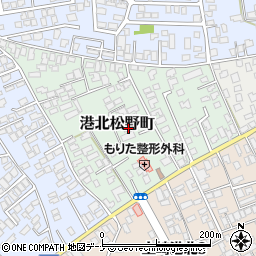 秋田県秋田市港北松野町2-23周辺の地図