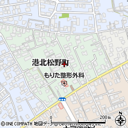 秋田県秋田市港北松野町9-17周辺の地図