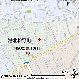 秋田県秋田市港北松野町10周辺の地図