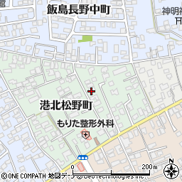 秋田県秋田市港北松野町8-5周辺の地図
