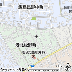 秋田県秋田市港北松野町8周辺の地図