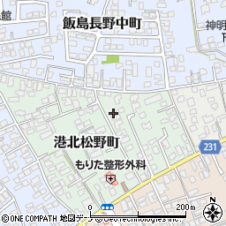 秋田県秋田市港北松野町8-7周辺の地図