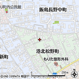 秋田県秋田市港北松野町6-5周辺の地図