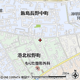 秋田県秋田市港北松野町8-18周辺の地図