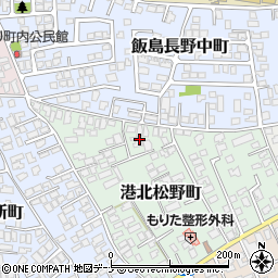 秋田県秋田市港北松野町6周辺の地図