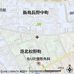 秋田県秋田市港北松野町8-12周辺の地図