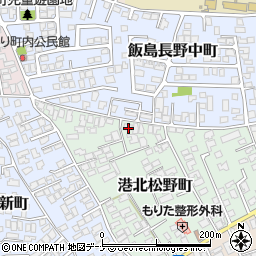 秋田県秋田市港北松野町6-9周辺の地図