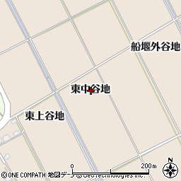 秋田県秋田市飯島東中谷地周辺の地図