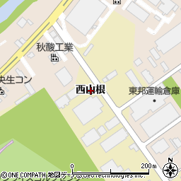 秋田県秋田市土崎港相染町西山根周辺の地図