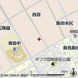 秋田県秋田市飯島西袋周辺の地図