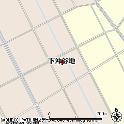 秋田県秋田市飯島下沖谷地周辺の地図