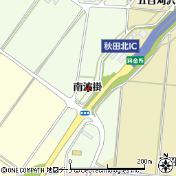 秋田県秋田市上新城中南波掛周辺の地図