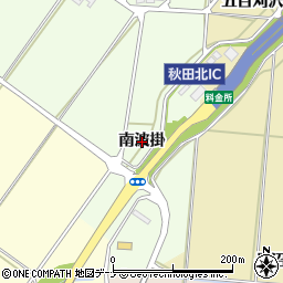秋田県秋田市上新城中（南波掛）周辺の地図