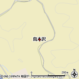 秋田県秋田市上新城道川鳥木沢周辺の地図