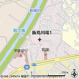 秋田県秋田市飯島川端周辺の地図