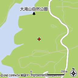 秋田県秋田市上新城道川大滝周辺の地図