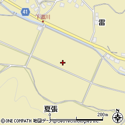 秋田県秋田市上新城道川（夏張）周辺の地図