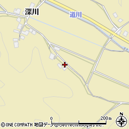 秋田県秋田市上新城道川深川35周辺の地図