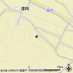 秋田県秋田市上新城道川深川32周辺の地図