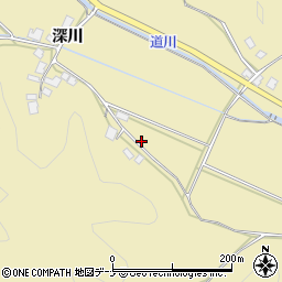 秋田県秋田市上新城道川深川142周辺の地図