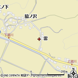 秋田県秋田市上新城道川雷周辺の地図