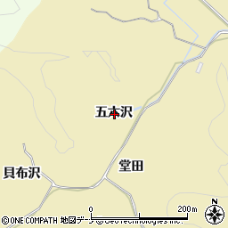 秋田県秋田市上新城道川五六沢周辺の地図
