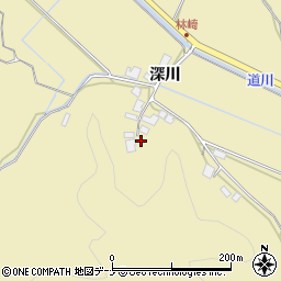 秋田県秋田市上新城道川深川13周辺の地図