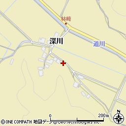 秋田県秋田市上新城道川深川21周辺の地図