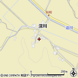秋田県秋田市上新城道川深川19周辺の地図