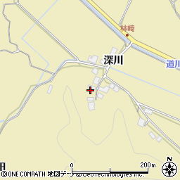 秋田県秋田市上新城道川深川3周辺の地図