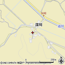 秋田県秋田市上新城道川深川9周辺の地図