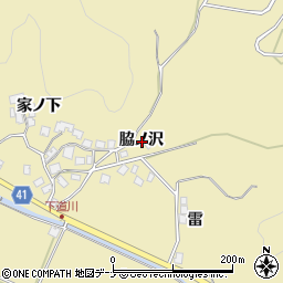 秋田県秋田市上新城道川脇ノ沢周辺の地図