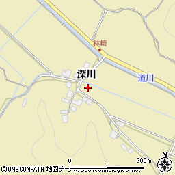 秋田県秋田市上新城道川深川12周辺の地図