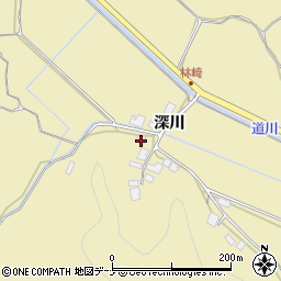 秋田県秋田市上新城道川深川8周辺の地図