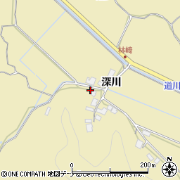 秋田県秋田市上新城道川深川1周辺の地図