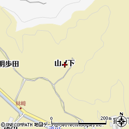 秋田県秋田市上新城道川山ノ下周辺の地図