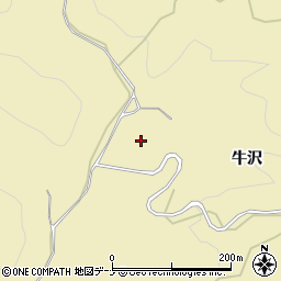 秋田県秋田市上新城道川牛沢周辺の地図