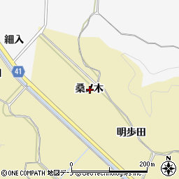 秋田県秋田市上新城道川桑ノ木周辺の地図