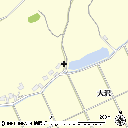 秋田県秋田市下新城岩城大沢周辺の地図
