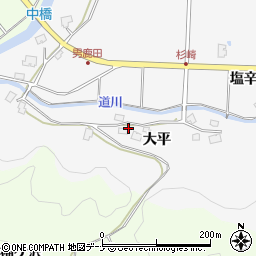 秋田県秋田市上新城五十丁大平周辺の地図