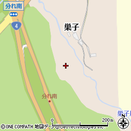 岩手県滝沢市巣子周辺の地図